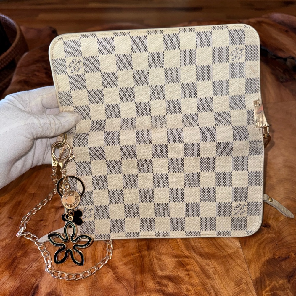Louis Vuitton, beautiful Damier Azur Insolite Wallet converted vintage - Picture 14 of 15